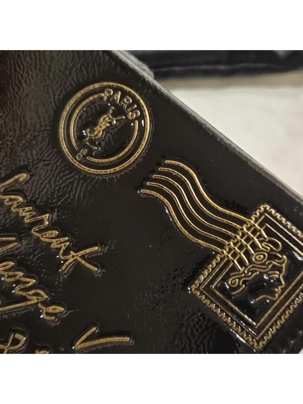Yves Saint Laurent Black and Gold Wallet - Picture 3 of 9